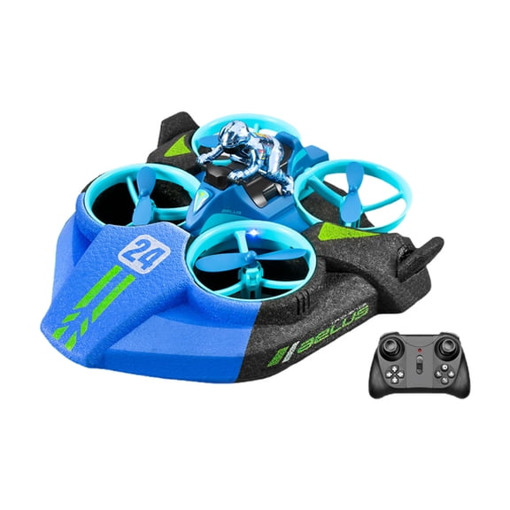 A 3 In 1 Remote Control Toy For Land Water Air Helicopter Speedboat Drift Car Hovercraft With Lights