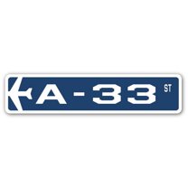 A-33 Street Sign Air Force Aircraft Military | Indoor/Outdoor | 36" Wide