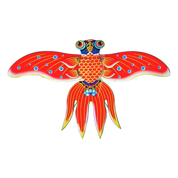 A 35 Cm Dynamic Goldfish Kite For Children With Fishing Rod Plastic Toy Outdoor Flapping Wing Design
