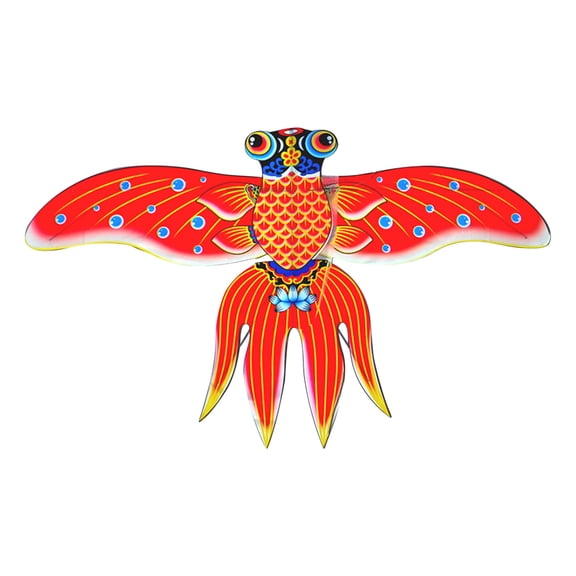 A 35Cm Dynamic Goldfish Kite For Children Outdoor Flying Toy With Fishing Rod Launcher For Kids