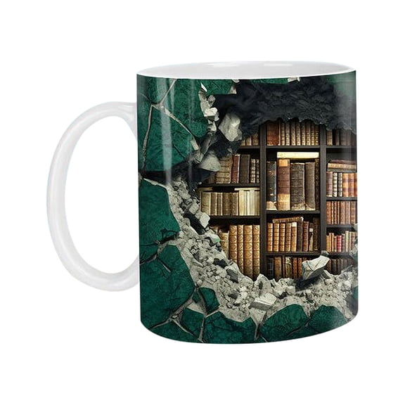 A 3D Creative Space Design Multi Purpose Ceramic Mug For Office Home Use Large Capacity Drinkware Unique Pattern Art Cup