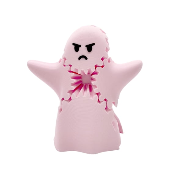 A 3D Printed Adorable Ghost Gear Cube Toy For All Ages Unique Collectible Toy