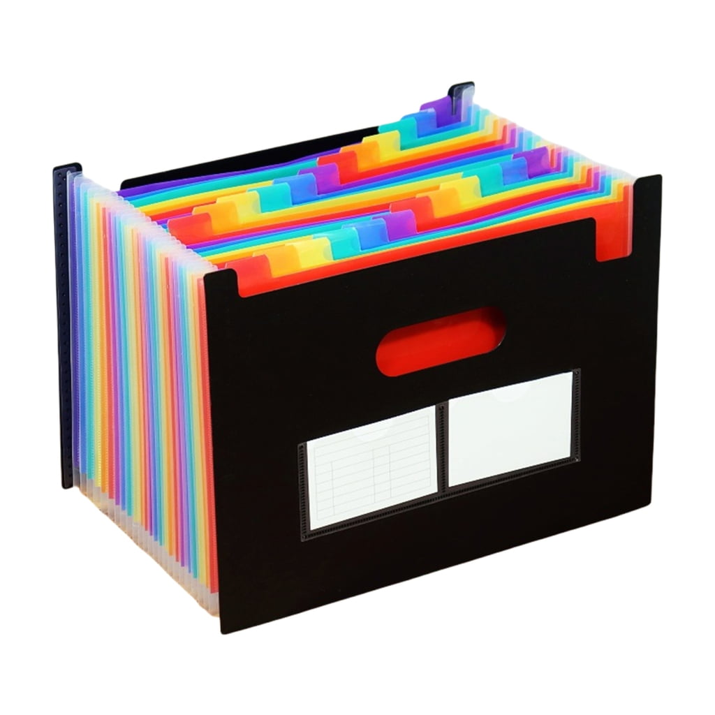 A 4 Accordions File Storage Box Multi-Layer Document Folder Expanding File Folder for Sorting Documents and Papers