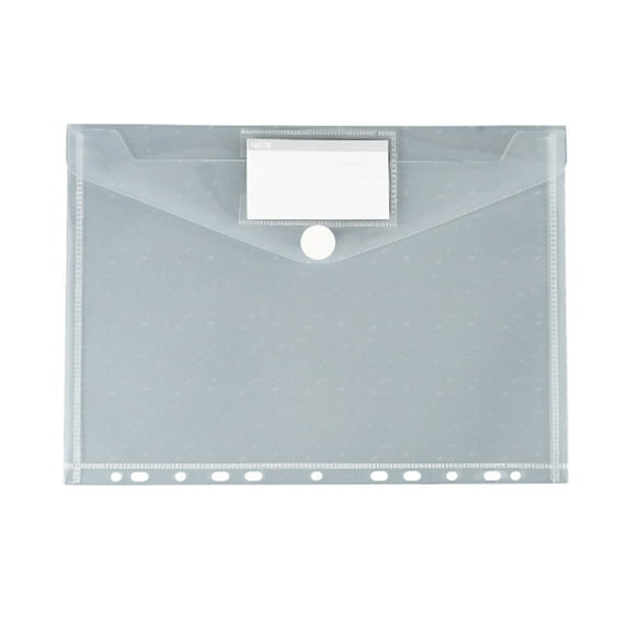 A 4 Document Bag with 11 Hole Edges File Organiser File Folder File Bag Document Folder Clear Paper Storage Bag