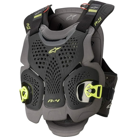 Alpinestars A-4 Max MX Offroad Roost Guard Black/Yellow XS/SM