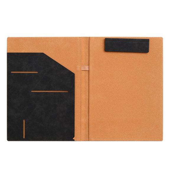A 4 Writing Case with Magnetic Closure Business Folder Multifunctional Leather Clip Board Conference Folder for Office