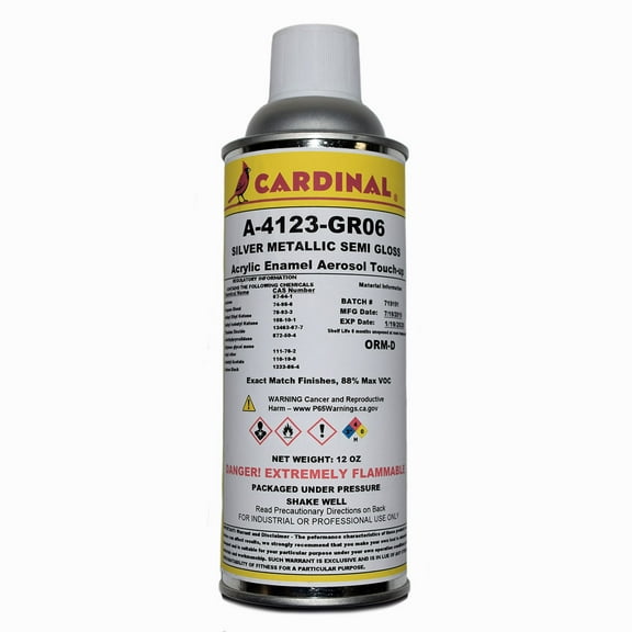 A 4123 GR06 SILVER METALLIC SEMI GLOSS POWDER COAT SPRAY PAINT | Car Parts and Repair Refinishing Coat for Permanent Sealing of Coated Surfaces