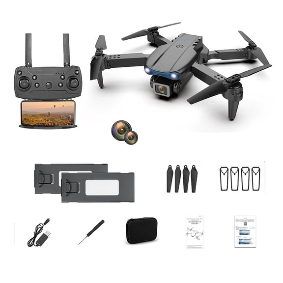 A 4K dual-camera, dual-battery drone with foldable design, gesture shooting, intelligent hovering, and 360-degree tricks.