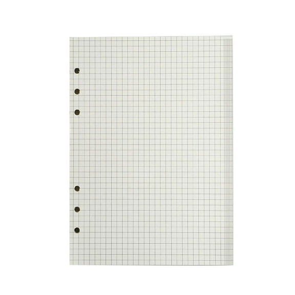 A 5 Grid Refill Paper Insert Sheets Lined Paper 80 Sheets 6 Holes Refillable Filling Paper for Notebook Planner Diary