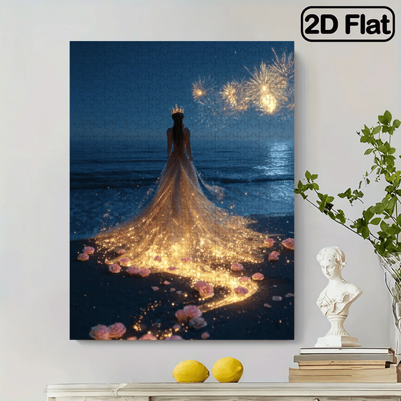 A 500pcs Adult Mini Puzzle Featuring Anime Character and Landscape Themes, High Difficulty Level, Suitable for Adult. 20.4x15in