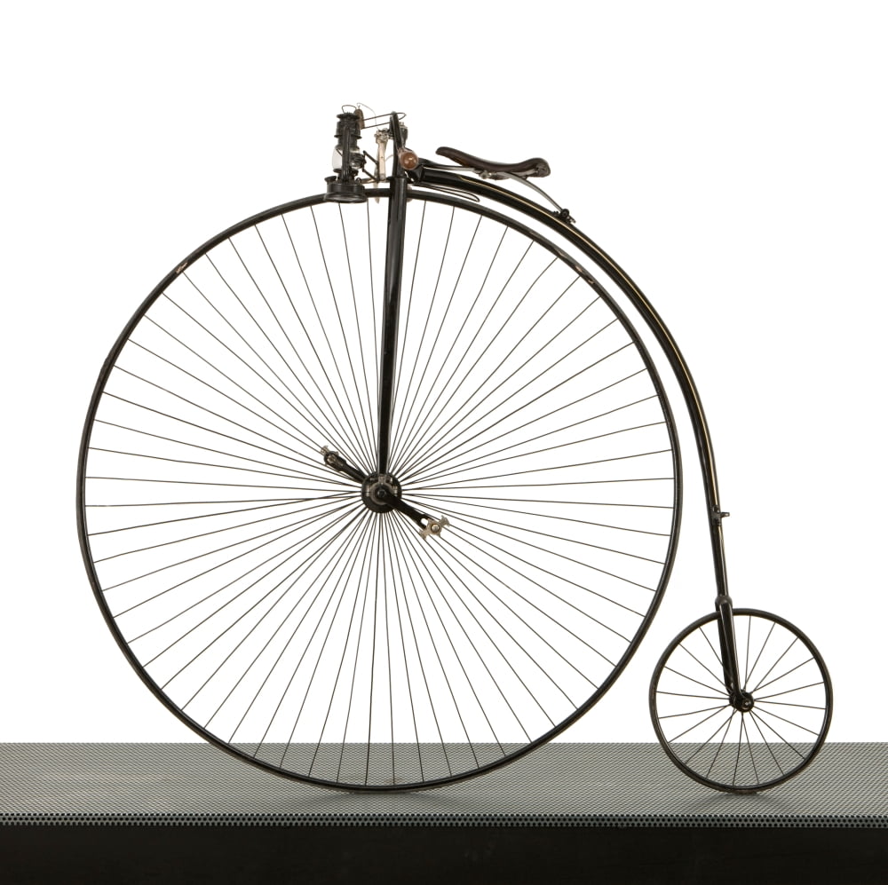 A 52 inch Ordinary bicycle cerca 1880 commonly known as a penny farthing Canvas Art - Panoramic Images (24 x 24)
