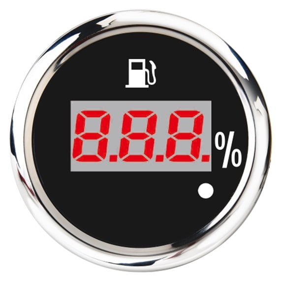 A 52mm Digital Fuel Level Gauge With Warning Light 0-190ohm Oil Tank Indicator Marine Fuel Level Sensor125 150 200 250 400 500mm ,Easy Setup
