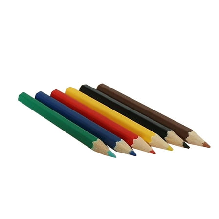 A 6 Color Wooden Colored Pencils Set Non Toxic Hexagonal Design For Kids Drawing Sketching Art Craft School Projects Coloring Books Beginners Artists