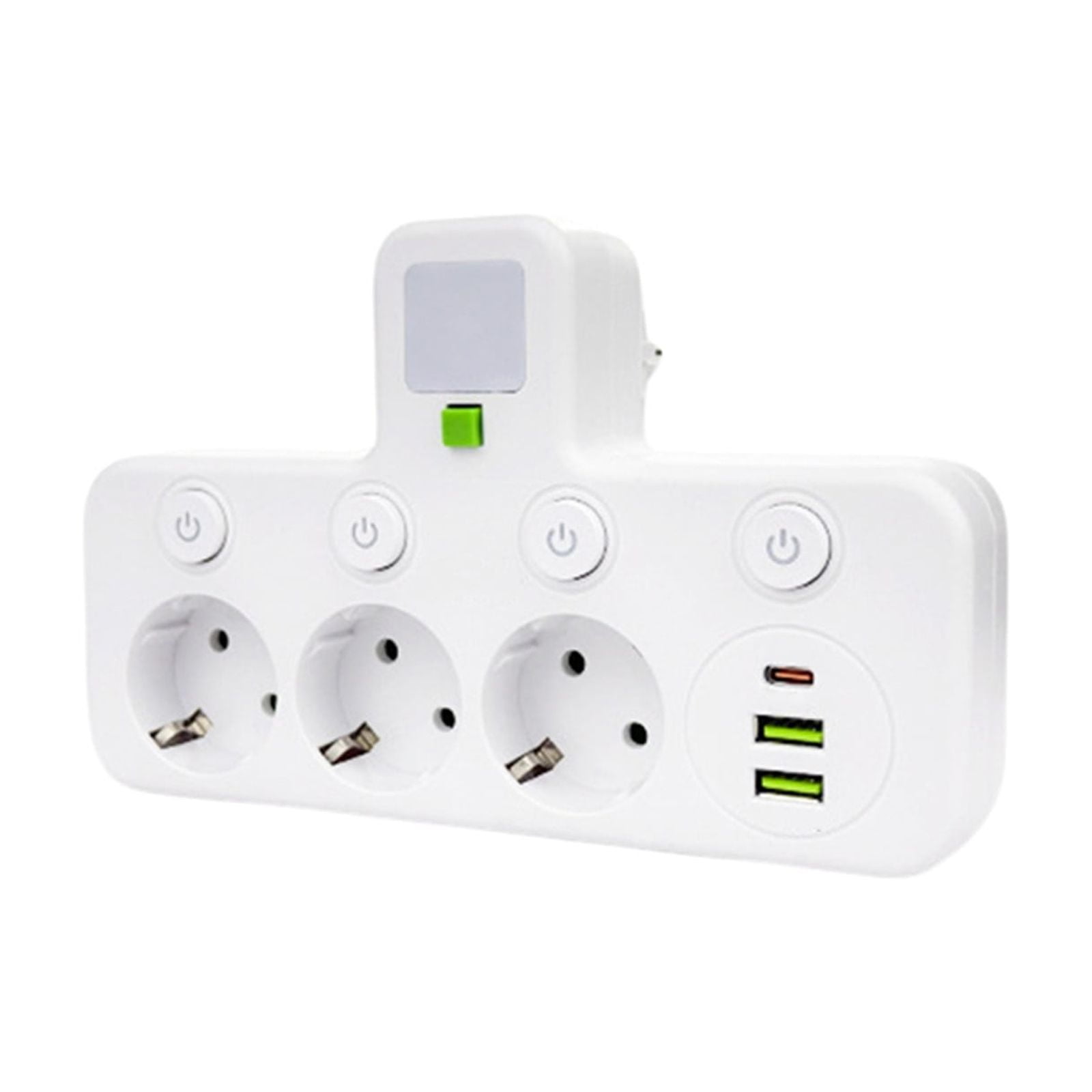 A 6 In 1 Power Board With An Independent And 3 USB Ports Plug Sockets ...