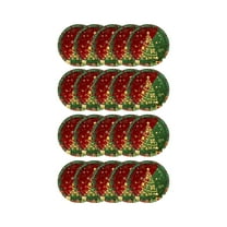 A 7 Inch Christmas Disposable Paper Plates Set Of 20 With Holiday Tree Design For Parties And Family Dinners