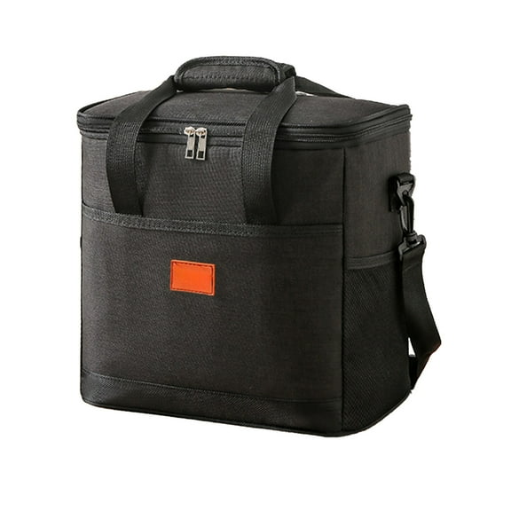 A-871 Black Insulated Lunch Bag For Food Storage Thermal Picnic Cooler Large Capacity #81291