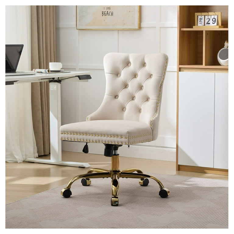 A&A Furniture Office Chair,Modern Upholstered Tufted Button Home