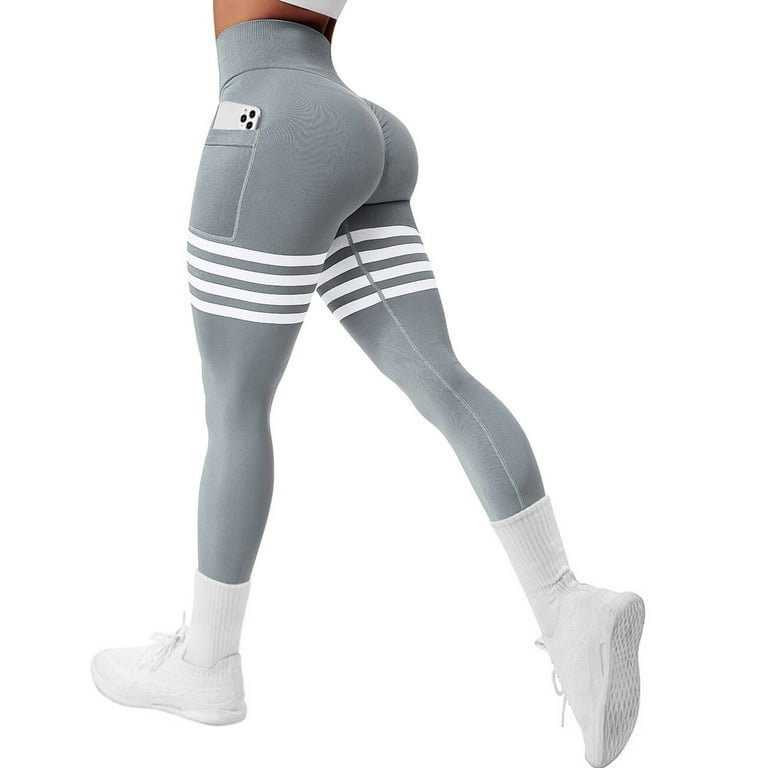 Seamless Leggings For Women High Waist Tummy Control Butt  Lift Yoga Pants Workout Gym Smile Contour Tights Dark Grey XL
