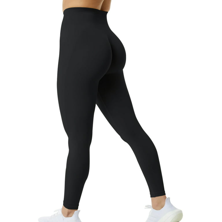 A AGROSTE Women Scrunch Butt Lifting Leggings Seamless High Waisted Workout  Yoga Pants Booty Gym Leggings