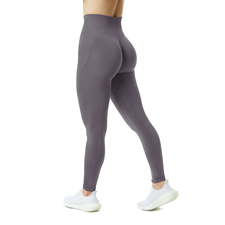 A AGROSTE Seamless Butt Lifting Leggings for Women Booty High Waisted  Workout Yoga Pants Scrunch Gym Leggings Violet-M