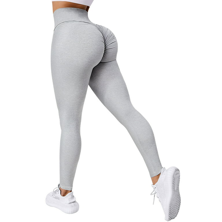 A AGROSTE Seamless Scrunch Butt Lifting Workout Leggings for Women Booty  High Waisted Yoga Pants Contours Ruched Tights