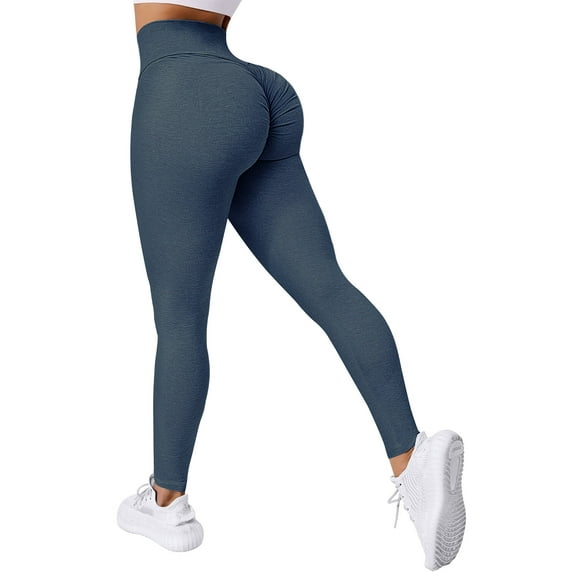 A AGROSTE Seamless Leggings for Women, V-Cross High Waisted Workout Yoga Pants, Amplify Ruched Booty Tights