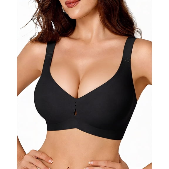 A AGROSTE Wireless Bras for Women Smoothing No Underwire Push Up Seamless Bra Supportive and Lifting Full Coverage Comfort Soft Everyday Bras