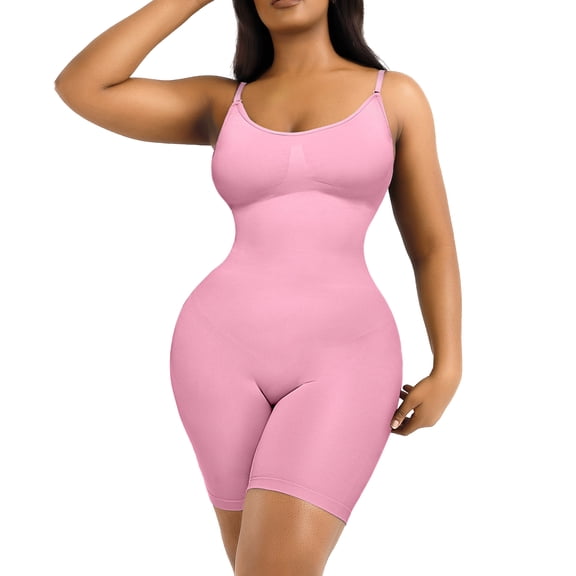 A AGROSTE Women Seamless Full Body Shapewear Bodysuits Rompers Tummy Control Sculpting Butt Lifter Body Shaper Thigh Slimmer One Piece Jumpsuit