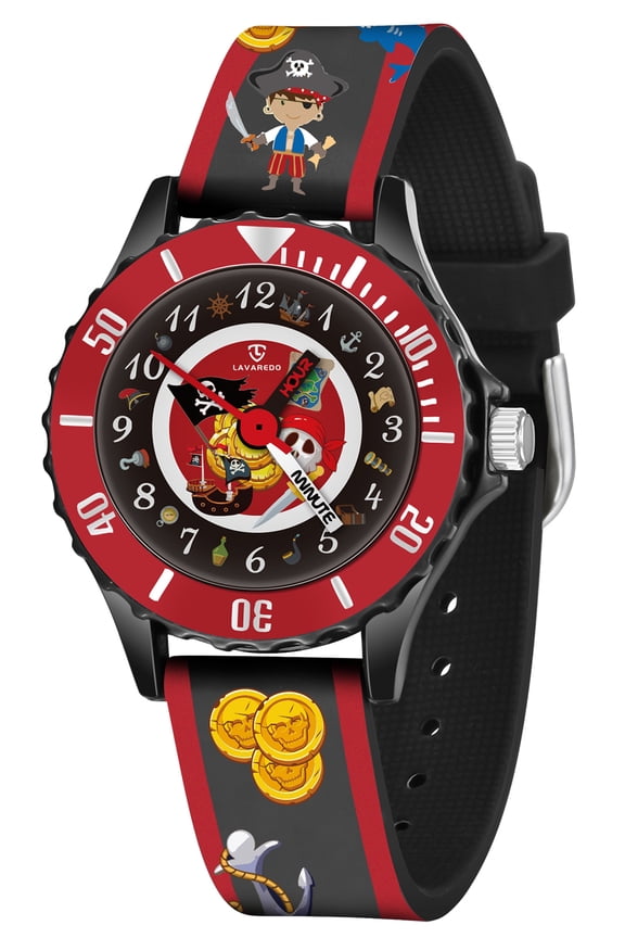 A ALPS Kids Watch Cartoon Kids Analog Watch for Boys Girls Learning Time Watches with Silicone Band Waterproof Watch Gift for Kids Age 4-12