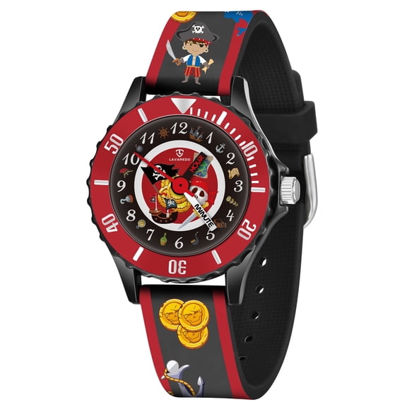 Cartoon Watch Analog Watch for Age 3-8 Learning Time Watches with Silicone Band Waterproof Watch Gift for Age 3-8