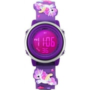 A ALPS Kids Watches 3D Cartoon Wristwatch for Girls Boys Digital Waterproof Wristwatch with 7 Color Lights Birthday Christmas Gift for Kids Ages 3-12