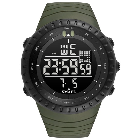 A ALPS Men Digital Watch Sports Watches Waterproof Outdoor Chronograph Wrist Watches for Men with LED Back Ligh/Alarm/Date