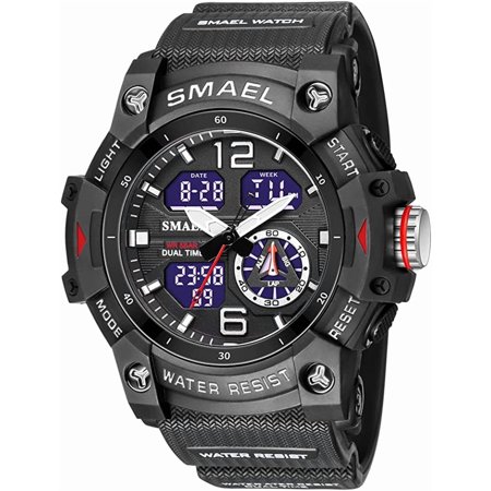 A ALPS Men’s Digital Analog Watches Military Sport Outdoor Wristwatch Waterproof Wristwatch Gift for Man