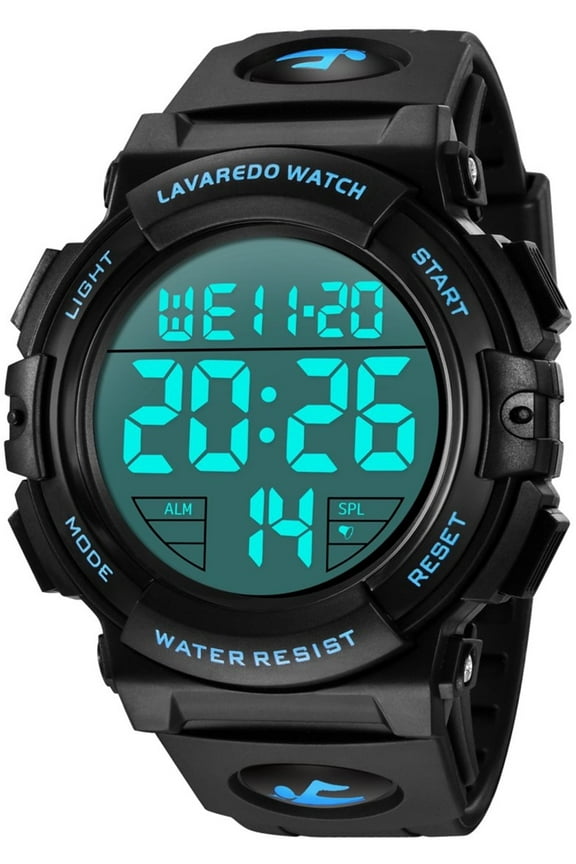 A ALPS Watches for Man Digital Sport Wristwatch with LED Back Light Stopwatch Waterproof Wristwatch Gift for Man Father's Day Gifts