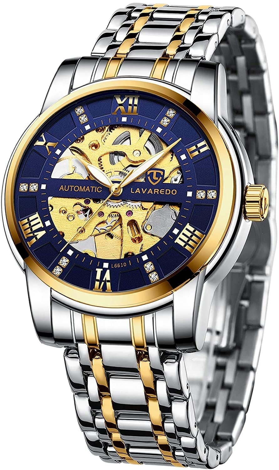 A ALPS Watches for man Automatic Mechanical Watches self Winding Man Watch with Stainless Steel Strap Business Watches Gift for Men