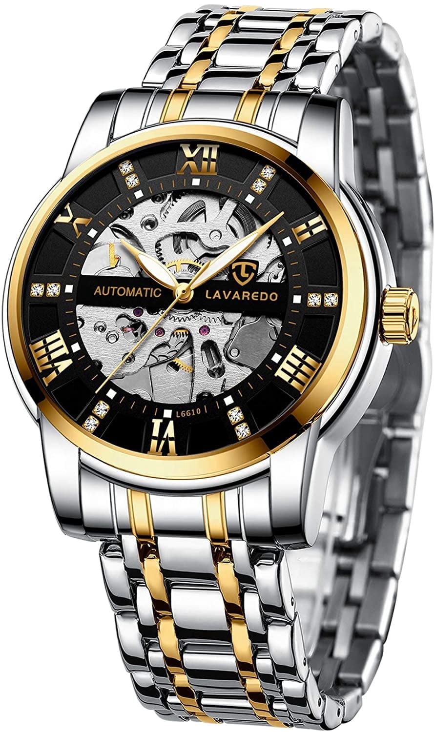A ALPS Watches for man Automatic Mechanical Watches self Winding Man Watch with Stainless Steel Strap Business Watches Gift for Men