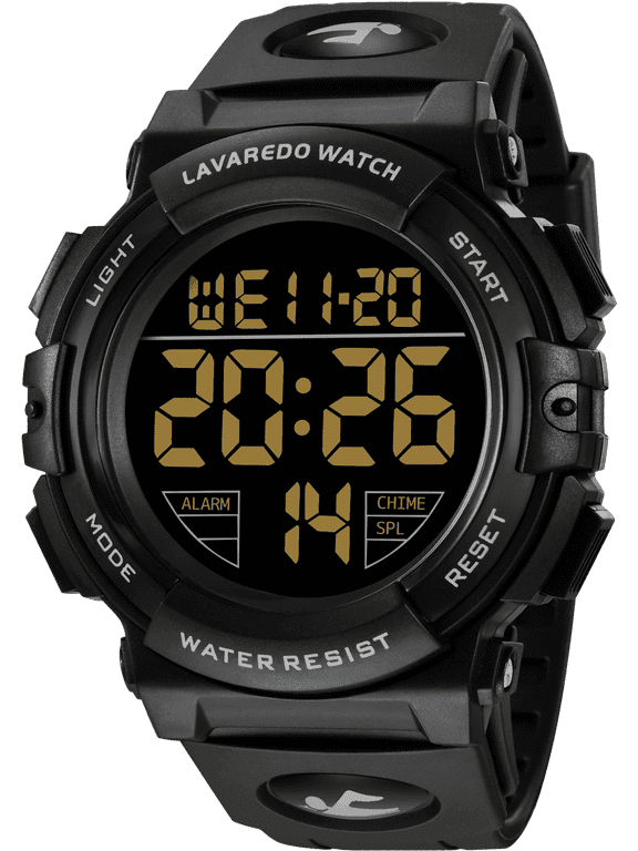 A ALPS Watches for Man Digital Sport Wristwatch with LED Back Light Stopwatch Waterproof Wristwatch Gift for Man Father's Day Gifts