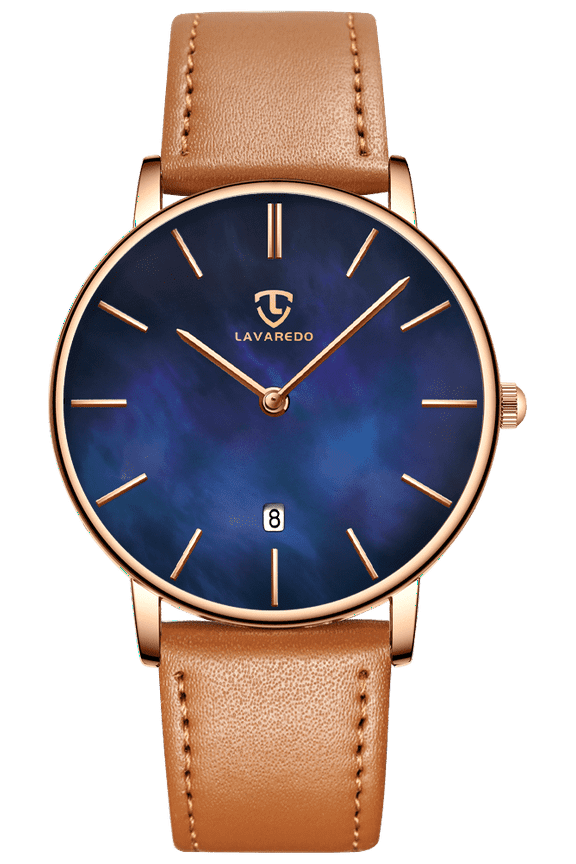 A ALPS Woman Watches Simple Watch for Woman Analog Ultra Thin Minimalist Wristwatches with Leather Strap Gifts for Women