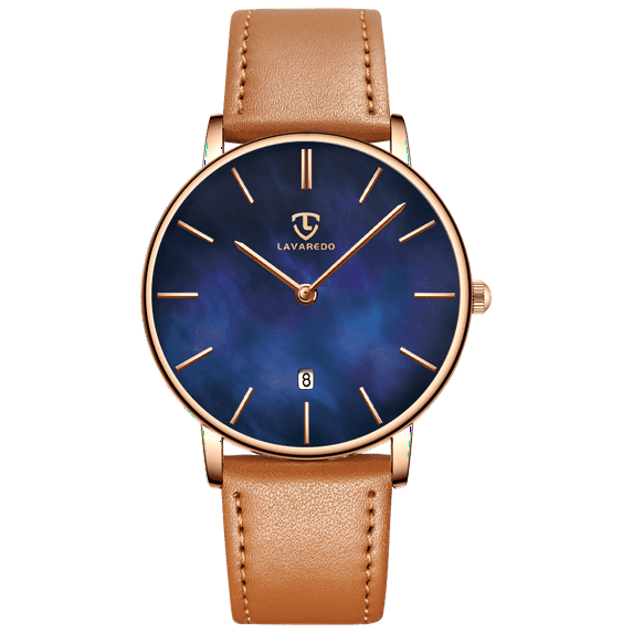 A ALPS Woman Watches Simple Watch for Woman Analog Ultra Thin Minimalist Wristwatches with Leather Strap Gifts for Women