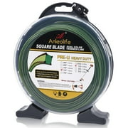 A ANLEOLIFE 1-Pound Commercial Square .120-Inch-by-154-ft Trimmer Line Donut,Pre-U Co-Extruded Multi-Blade Weed Eater String, Green