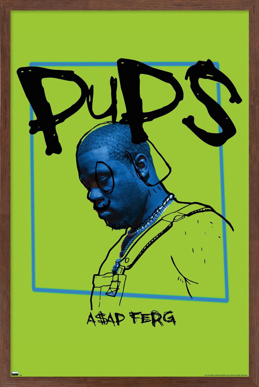 A$AP Ferg - Pups Wall Poster, 22.375" x 34", Framed