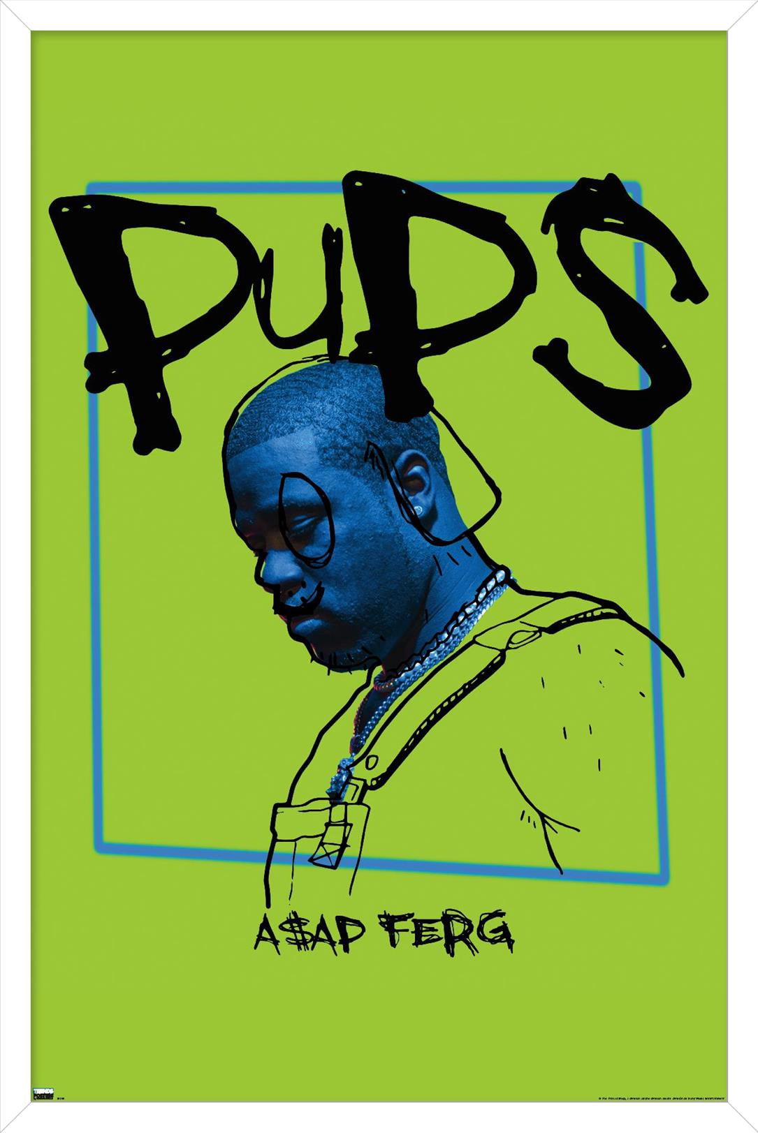 A$AP Ferg - Pups Wall Poster, 22.375" x 34", Framed