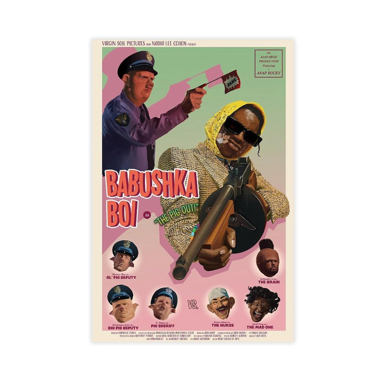 A$AP Poster Rocky RAP HD Print Music Canvas Posters for Room Aesthetic ...