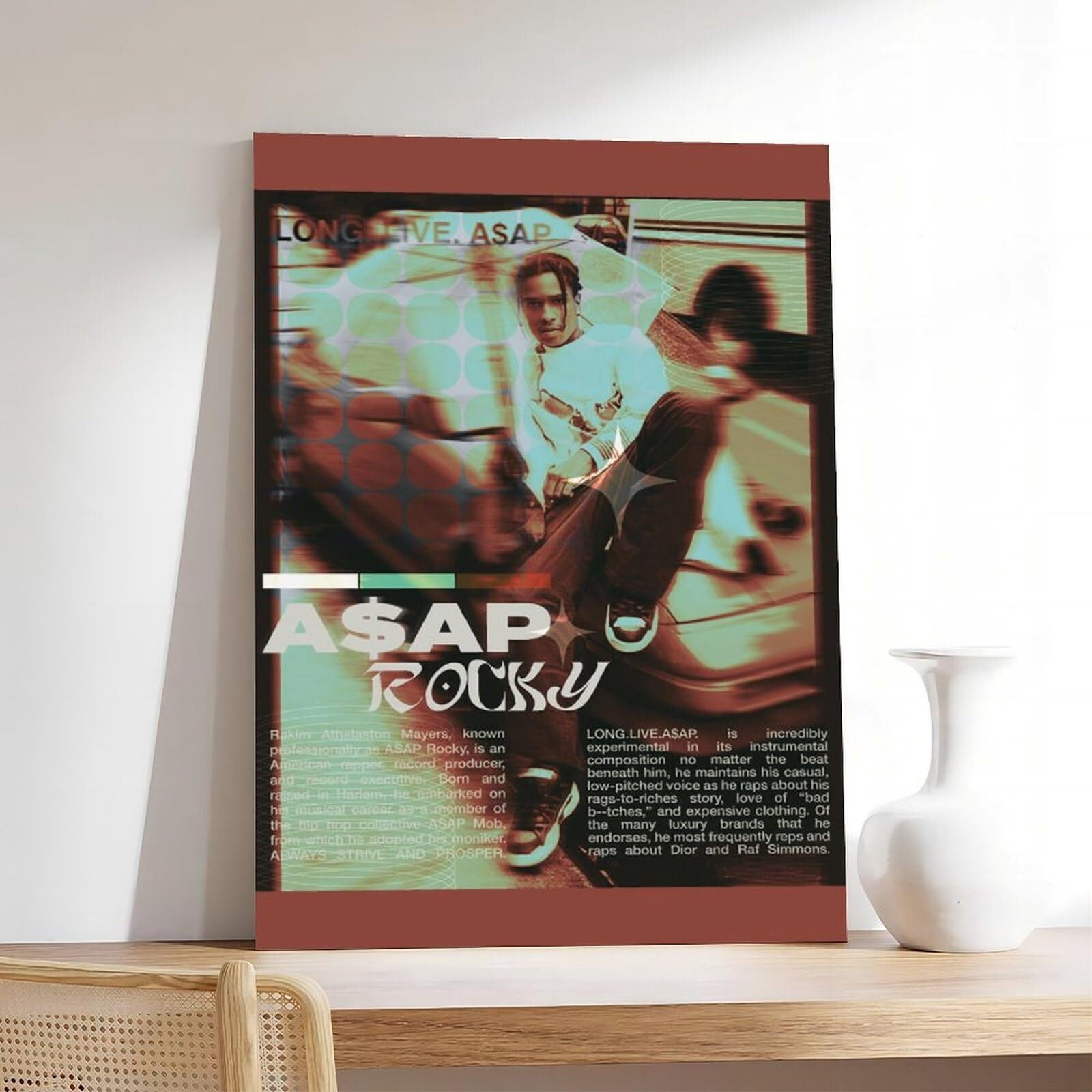 A$AP Poster Rocky RAP HD Print Music Canvas Posters for Room Aesthetic ...