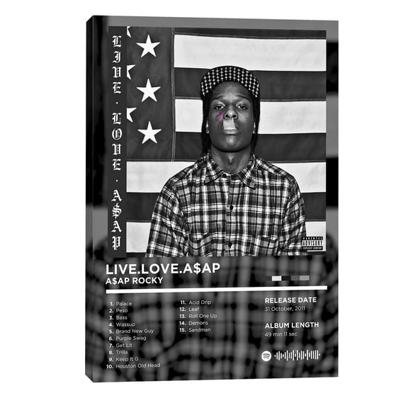 A$AP ROCKY Album Cover Poster, Rapper Posters, Hip Hop Poster, Album Cover Print Wall Art, Sunshine, Thankyou