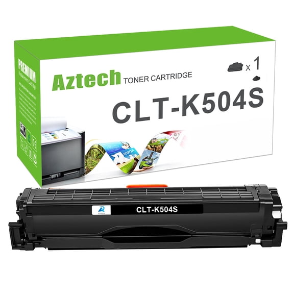 A AZTECH 1-Pack Compatible Toner Cartridge for Samsung CLT-K504S CLT-504S Xpress C1860FW C1810W SL-C1860FW SL-C1810W CLX-4195FW CLP-415NW Printer Ink (Black)