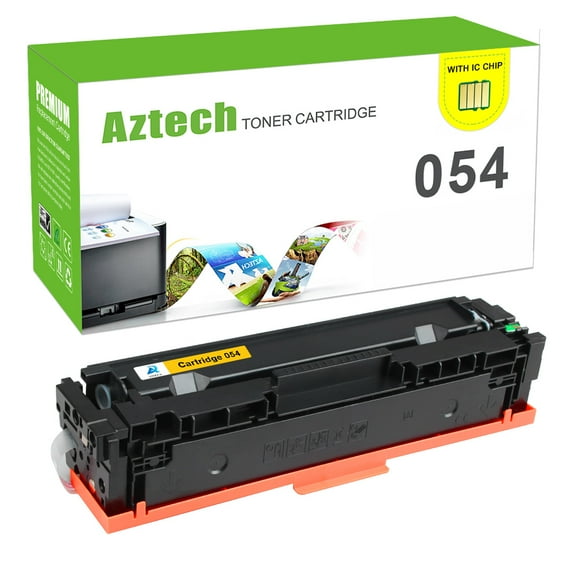 A AZTECH 1-Pack Compatible Toner Cartridge for Canon 054 Work with imageCLASS MF644CDW MF642CDW LBP622CDW MF641CW MF641CWPrinter Ink (Yellow)
