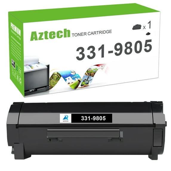A AZTECH 1-Pack Compatible Toner Cartridge for Dell 331-9805 Laser Printer B2360d B2360dn B3460dn B3465dn B3465dnf (Black)
