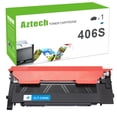 thumbnail image 1 of A AZTECH 1-Pack Compatible Toner Cartridge for Samsung CLT-C406S C406 CLP-360 CLP-365W CLX-3305FW C460W C410W with Chip (Cyan), 1 of 11
