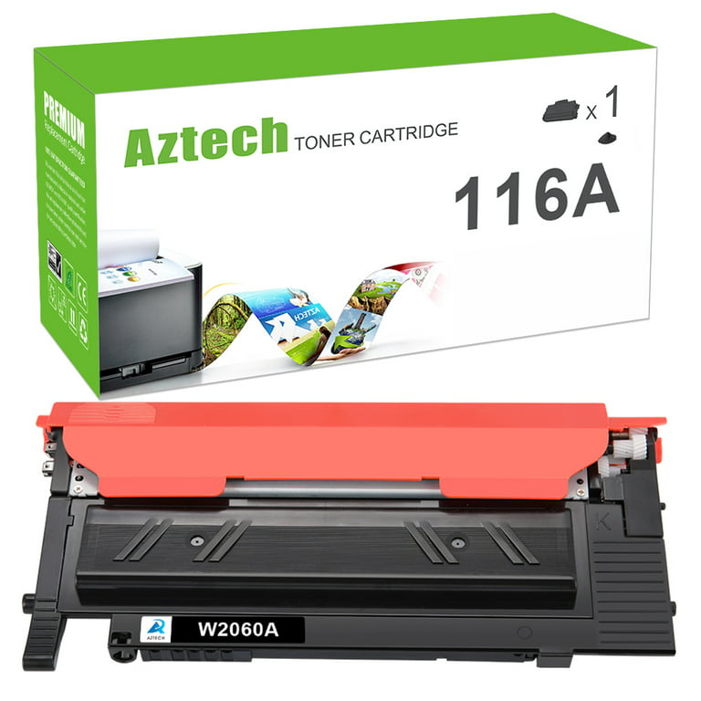 A AZTECH 1-Pack Compatible Toner with Chip for HP W2060A 116A for Color  Laser 150A 150nw MFP 178nw MFP178nwg MFP 179fnw Printer Ink (Black) 